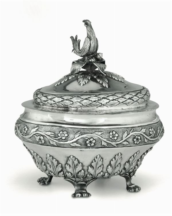 A silver sugar pot, Genoa, 1787