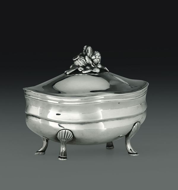 A silver sugar pot, Italy, 17-1800s