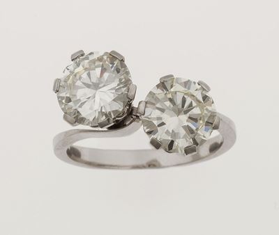 Contrariã¨ con Diamanti Taglio Brillante di Ct 2,49 e 2,80