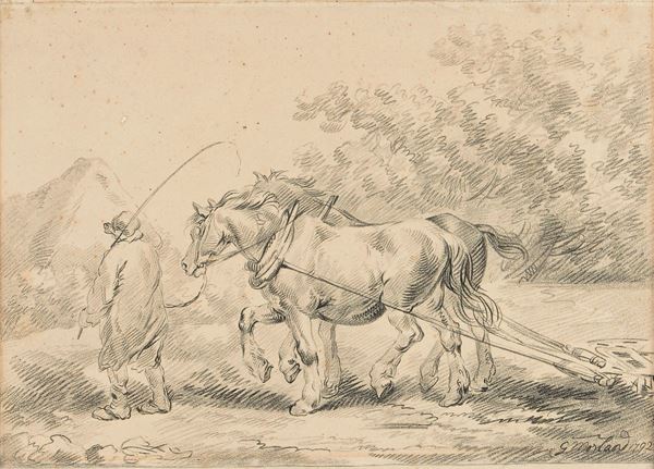 George Morland (1763-1804) Aratura dei campi