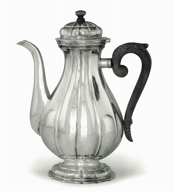 A silver coffee pot, Germany, mid 1700s