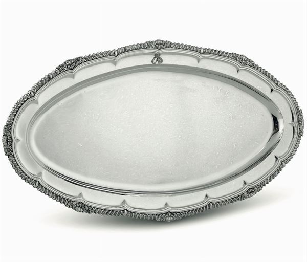 A silver tray, Turin, early 1800s
