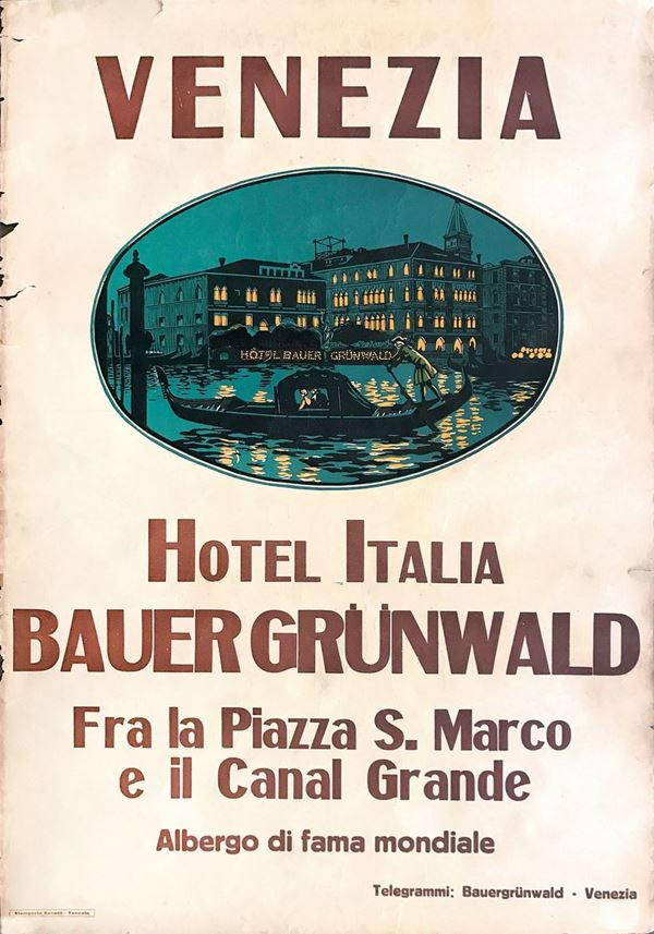Anonimo VENEZIA – HOTEL ITALIA – BAUER GRUNWALD