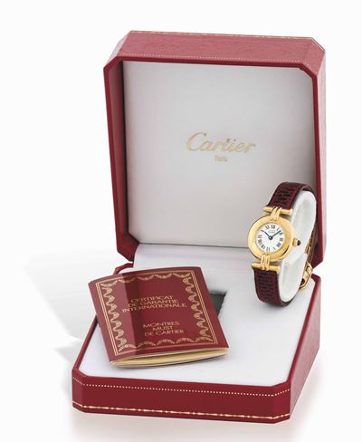 Cartier, Must De Cartier, No. 0942/1847. Orologio da Polso, da Donna, al Quarzo, Placcato Oro con...