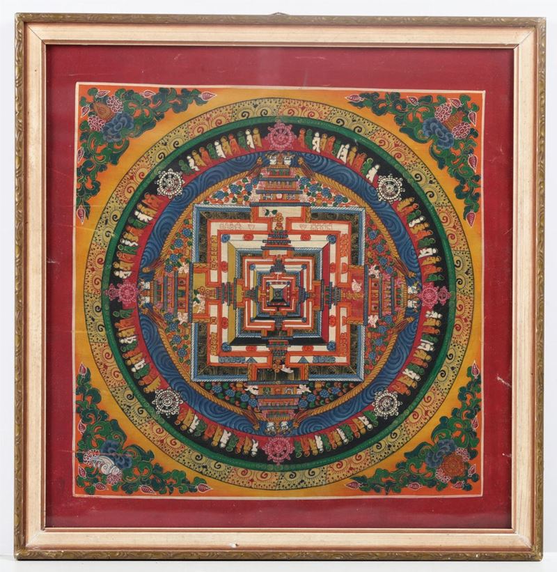 Thangka, Tibet, XIX secolo  - Auction Timed auction Oriental Art - Cambi Casa d'Aste