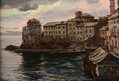 Enrico Corazzi (1887 - 1952)bogliasco al Tramonto, 1920