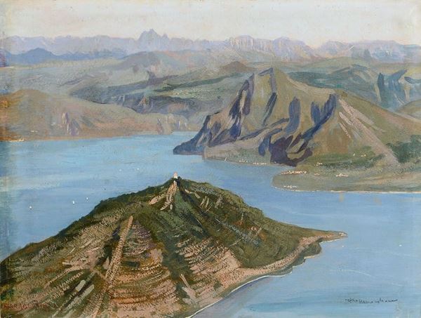 Federico Maragliano (1873-1952) Lago di Iseo