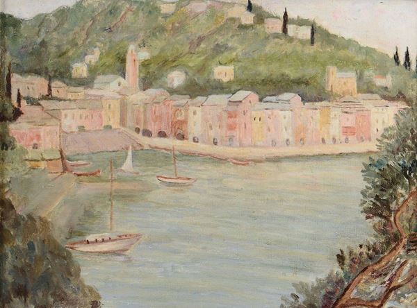 Carlo Martini (1908 - 1958) Portofino rosa, 1937 circa