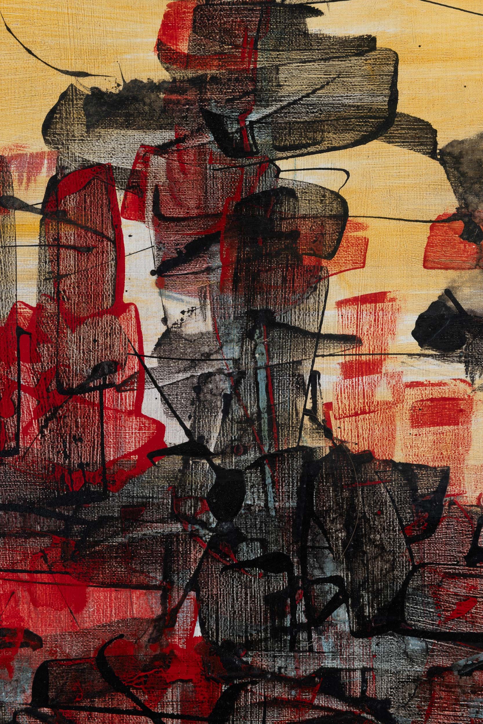 Mario Nigro - Senza titolo, tempera su tela