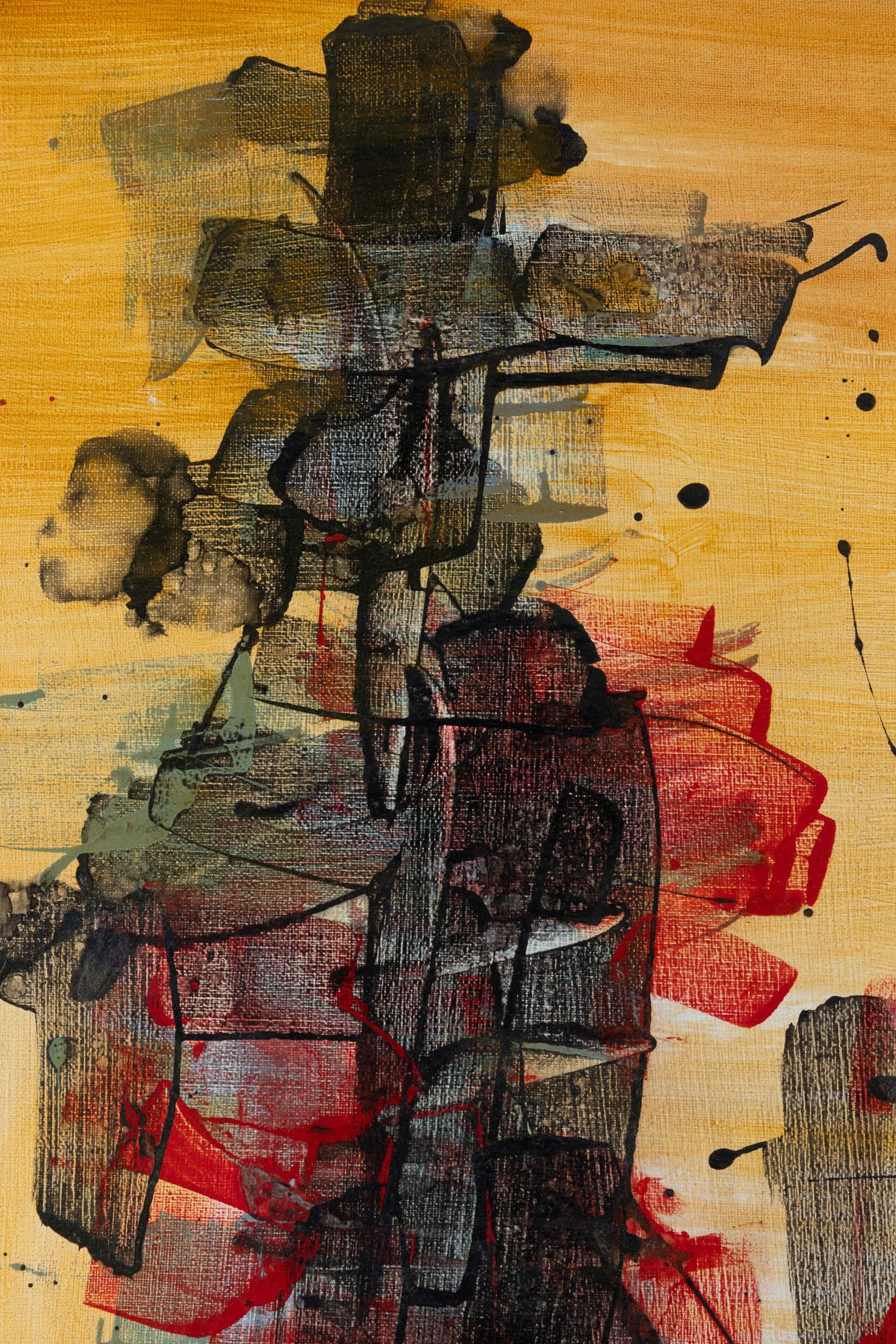 Mario Nigro - Senza titolo, tempera su tela