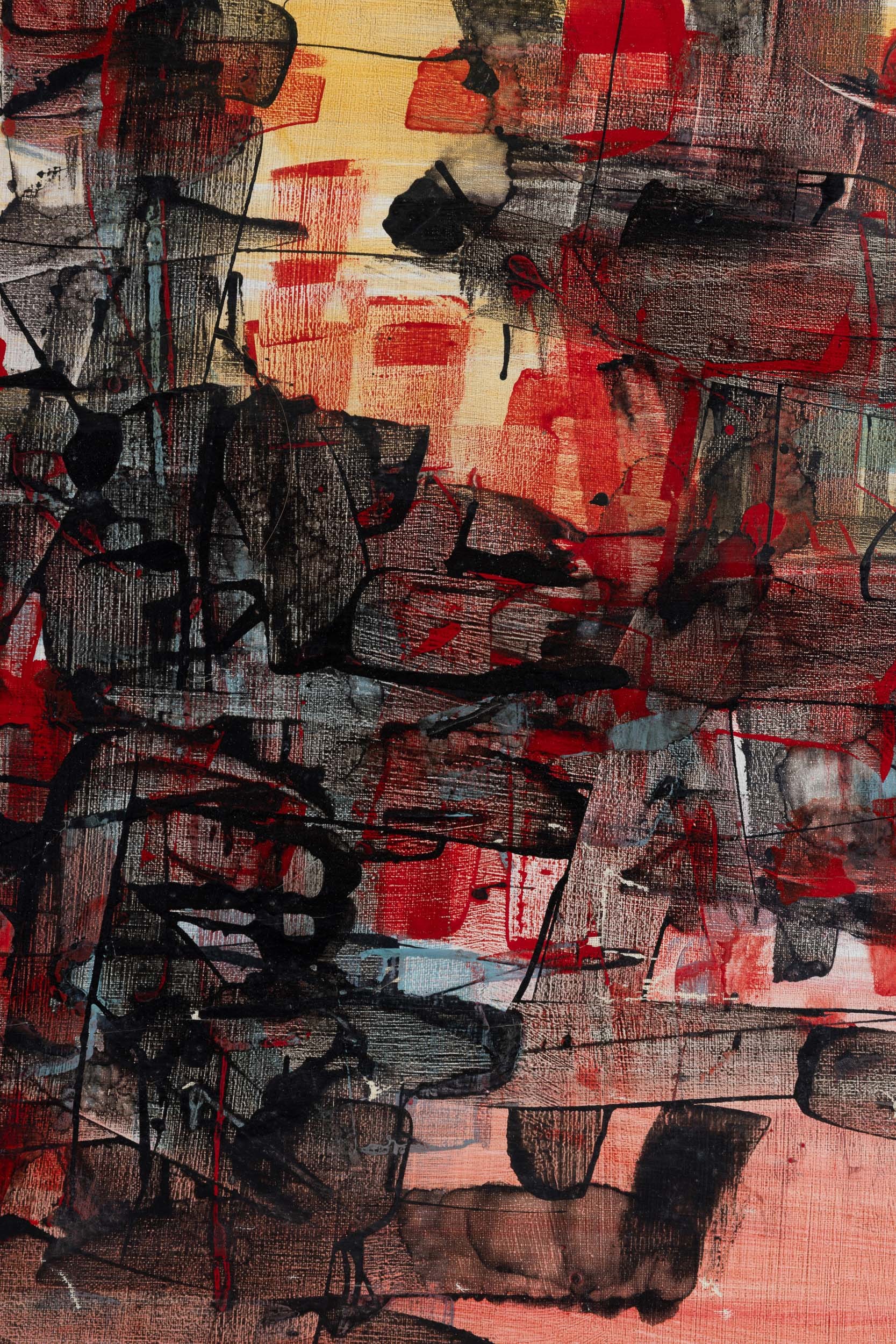 Mario Nigro - Senza titolo, tempera su tela