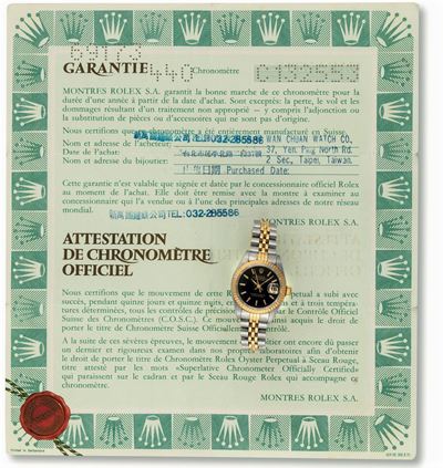 Rolex, Oyster Perpetual, Datejust, Cassa No. C132553, Ref. 69173. Orologio da Donna, in Acciaio e...