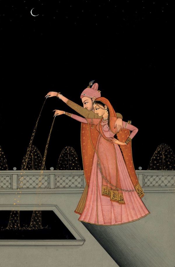Miniatura su carta raffigurante dea della fertilità, India, XIX secolo