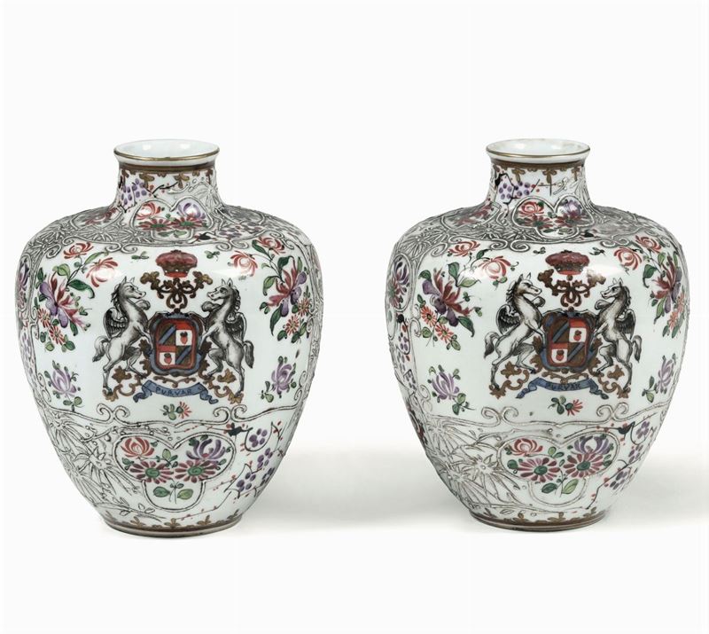 Coppia di vasi Parigi, fine del XIX - inizio del XX secolo  - Auction Majolica and Porcelain - Cambi Casa d'Aste