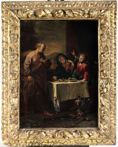 Scuola del XVIII Secolola Sacra Famiglia a Tavola