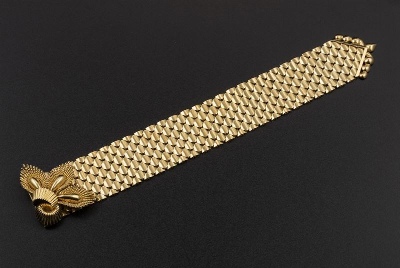Gold bracelet. Signed Kutchinsky  - Auction Fine Coral Jewels - I - Cambi Casa d'Aste