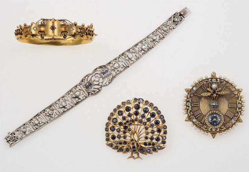 Group of silver and low carat gold jewellery  - Auction Timed Auction Jewels - Cambi Casa d'Aste