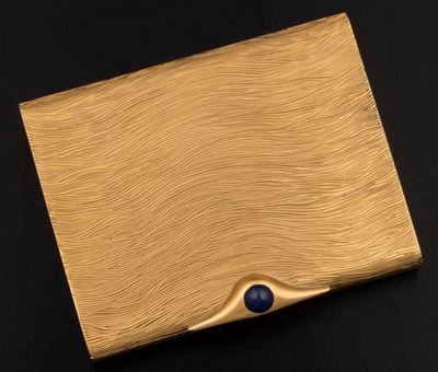 Portacipria con Zaffiro Taglio Cabochon