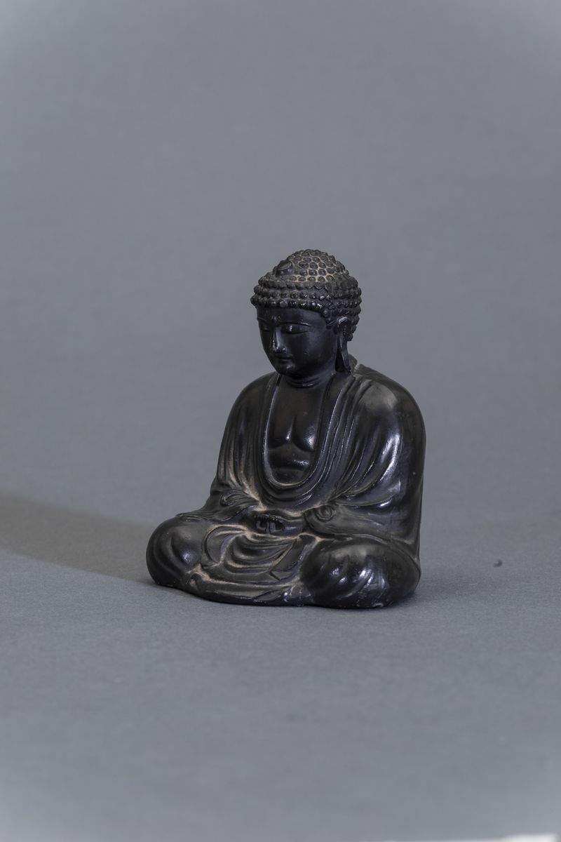 Piccola Figura di Buddha Seduto in Bronzo, Cina, XX Secolo