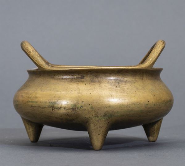 A bronze tripod censer, China, Ming Dynasty, 17th century