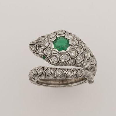 Anello Serpente con Smeraldo