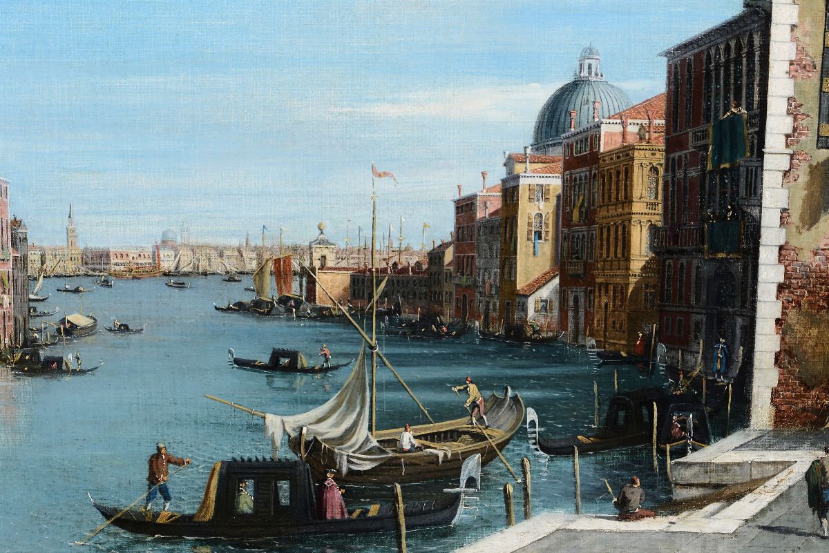 William James (attivo 1754 - 1771)veduta del Canal Grande da Campo San Vio