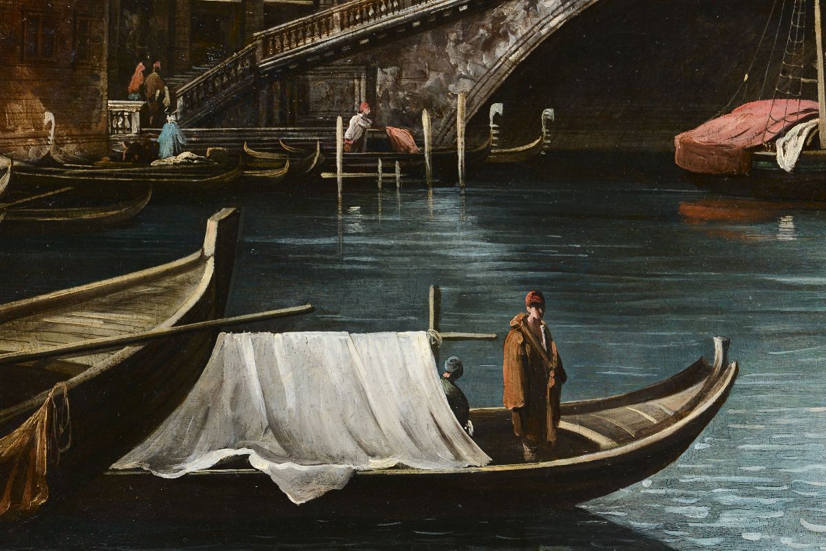 Giovanni Antonio Canal, Detto il Canaletto (venezia 1697 – 1768), Seguace Diveduta del Ponte di R...