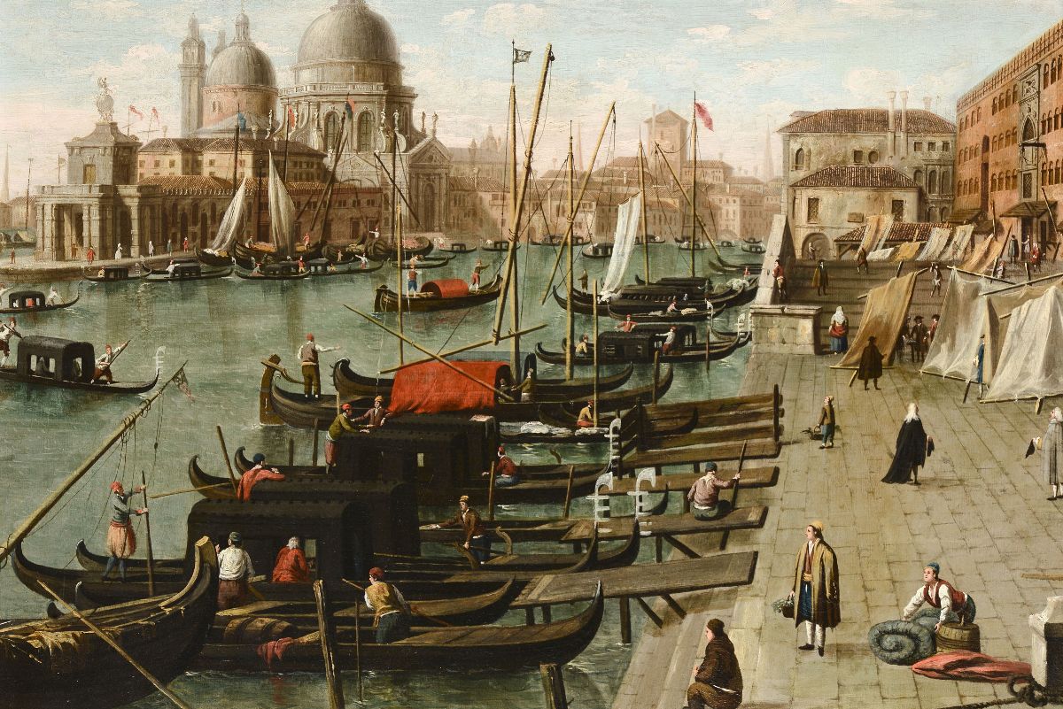 Jacopo Fabris (venezia 1689 - Charlottenborg 1761)L'ingresso del Canal Grande