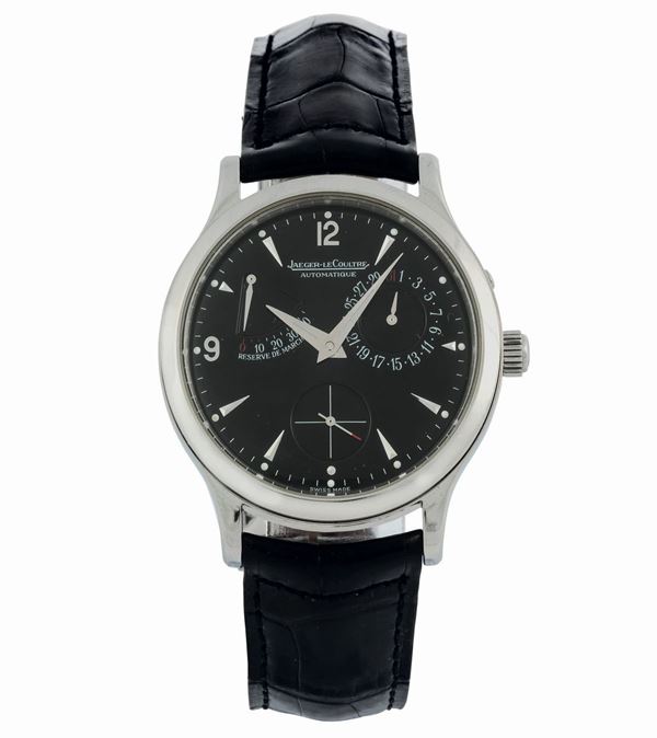 Jaeger-LeCoultre, Master Control 1000 Hours,,  Ref. 142.8.93.S. Very fine, center-seconds, self-winding, water-resistant, stainless steel  wristwatch with date, 40-hour power reserve, and stainless steel Jaeger- LeCoultre deployant clasp. Made in the 2000's