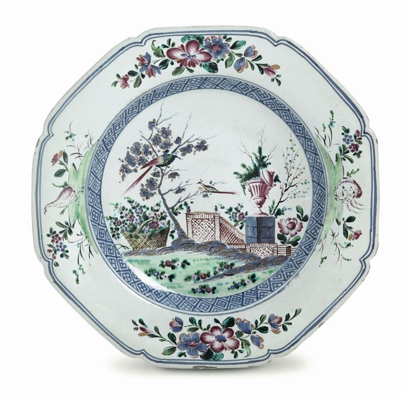 Piatto Faenza, ultimo quarto del XVIII secolo  - Auction Majolica and Porcelain - Cambi Casa d'Aste