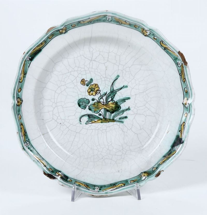 Piatto Cerreto Sannita, ultimo quarto del XVIII secolo  - Auction Ceramics - Cambi Casa d'Aste