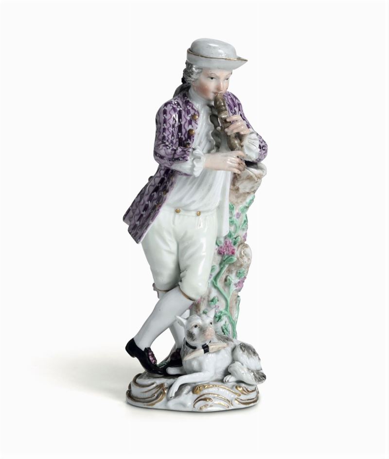 Figurina Meissen, 1770 circa Modello di Johann Joachim Kaendler e Peter Reinicke, 1747  - Asta Maioliche e Porcellane - Cambi Casa d'Aste