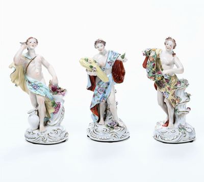 Tre Figurine Probabilmente Turingia, Fine XIX - Inizio XX Secolo
