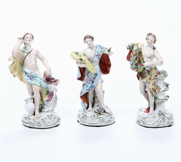 Tre figurine Probabilmente Turingia, fine XIX - inizio XX secolo