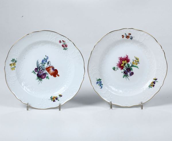 Coppia di piatti Meissen, XIX-XX secolo