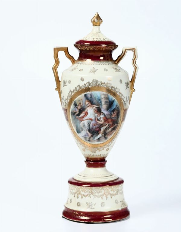 Vaso con coperchio Boemia, Eichwald, fine del XIX secolo
