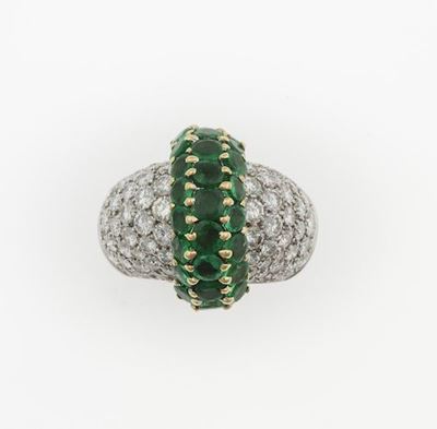 Anello con Smeraldi e Diamanti