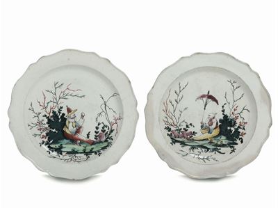 Coppia di Piatti Savona, Giacomo Boselli, 1785-1790