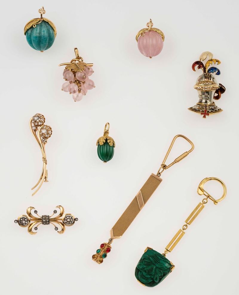 Group of gold and silver jewellery  - Auction Fine Jewels - II - Cambi Casa d'Aste