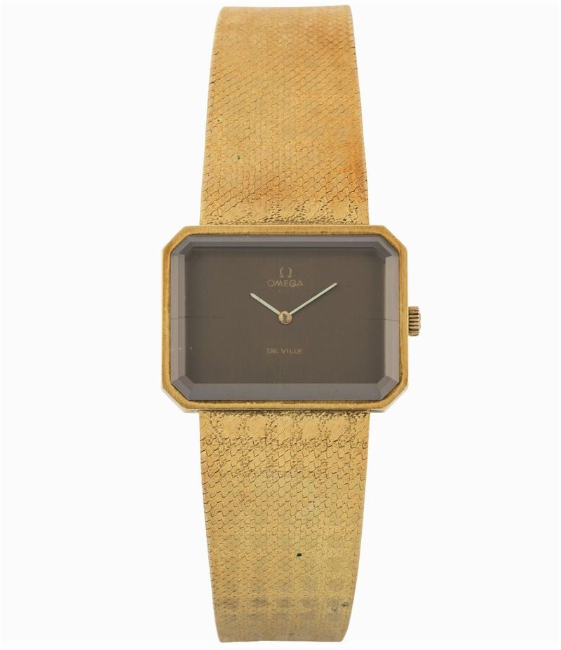 OMEGA, De Ville, Ref. 8272. Fine, 18K yellow gold wristwatch with original gold integrated bracelet. Made circa 1969  - Auction wrist and pocket watches - Cambi Casa d'Aste