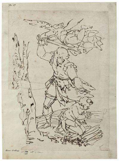 Luca Cambiaso (moneglia 1527 - Madrid El Escorial 1585)sacrificio di Isacco