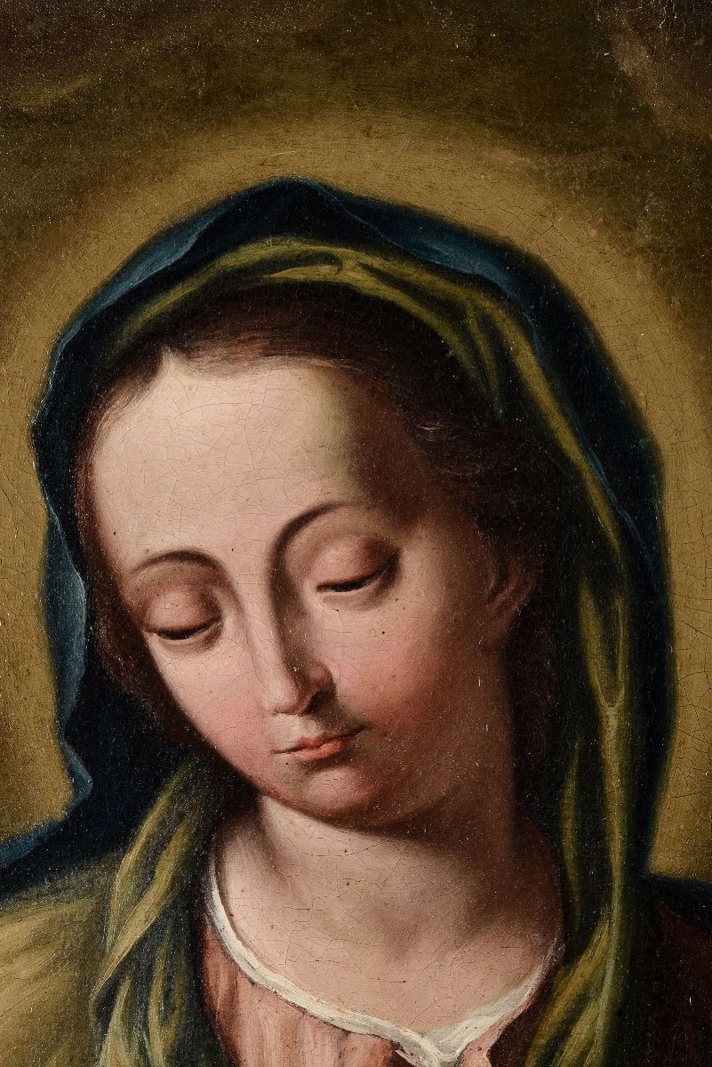 Scuola Italiana del XVIII Secolomadonna con San Giovanni Evangelista