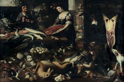 Adriaen Van Utrecht (anversa 1599 - 1652)interni di Cucina