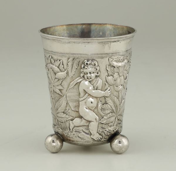 A silver cup, prob. Switzerland, 18-1900s
