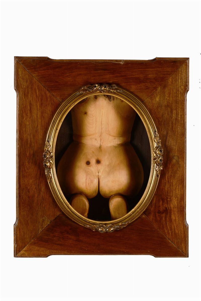 Nudo di schiena in legno, XX secolo  - Asta Arredi, Dipinti e Oggetti d'Arte - Cambi Casa d'Aste