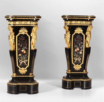 Coppia di Gueridon Napoleone III, Francia, XIX Secolo