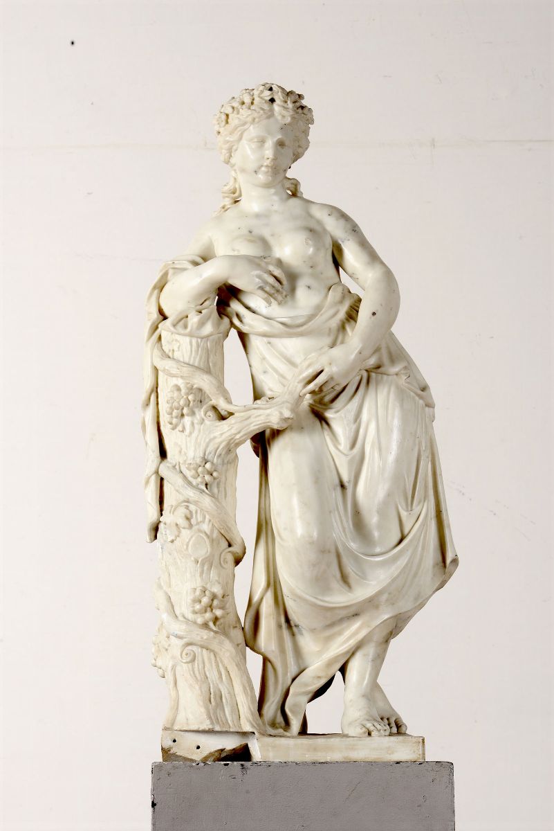 Menade in Marmo Bianco. Andrea Vaccà (carrara 1660-1665 Ca. - Dopo il 1745), Primo Ventennio del ...