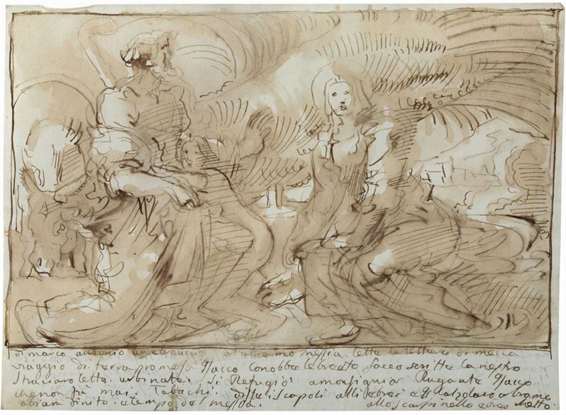 Fortunato Duranti (1787-1863) Tre figure  - Asta Dipinti Antichi - Cambi Casa d'Aste