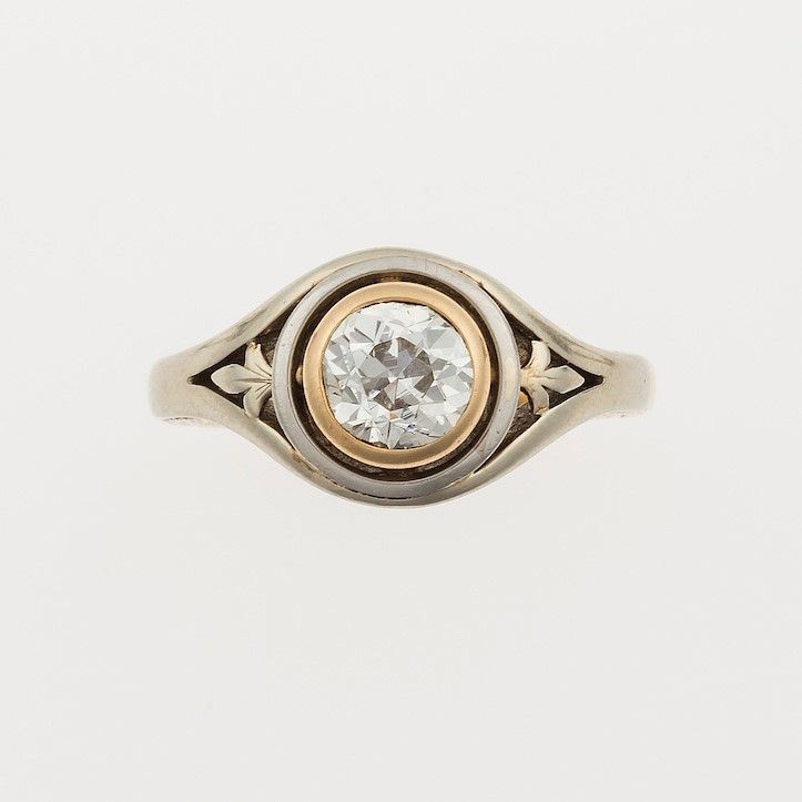 Solitaire con diamante di vecchio taglio di ct 1,01 circa  - Auction Jewels - Timed Auction - Cambi Casa d'Aste