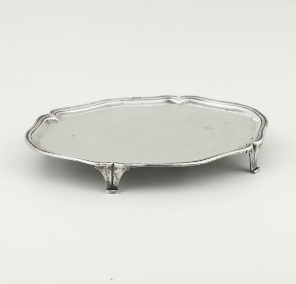 A silver tray, Naples, late 1700s